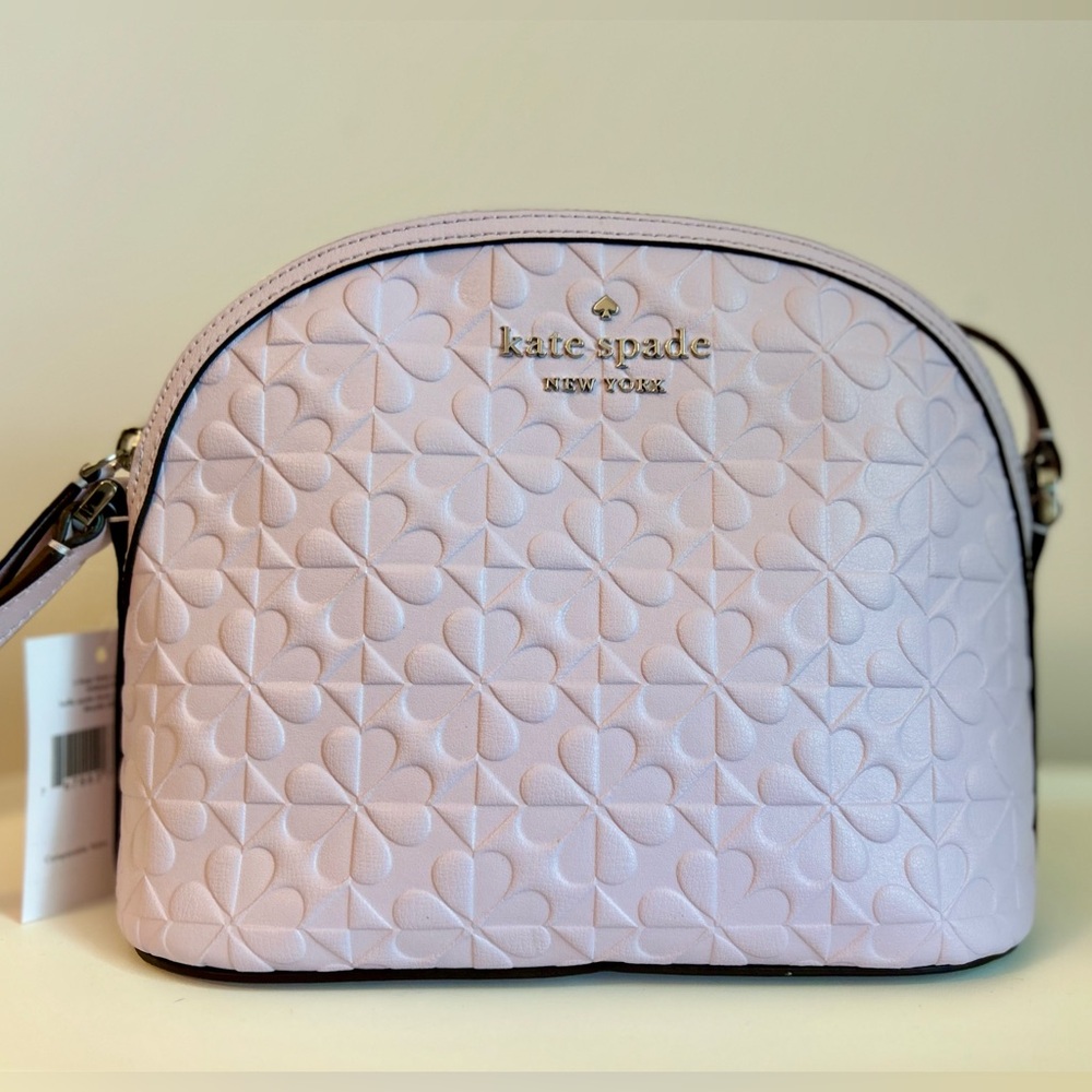Kate Spade Lavender Bag with Clover Embossing